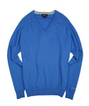 Gant - Blue Wool/Cashmere V-Neck L