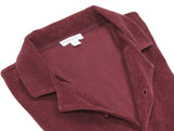 Sunspel - Wine Red Toweling Short Sleeve Polo M