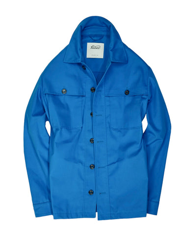 Valstar - Blue Water-Repellent Cotton Twill Overshirt 50