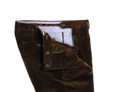 PT01 - Dark Brown Mid-Rise Corduroy Trousers 50