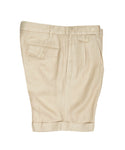 Gutteridge - Beige Pleated Linen Shorts 48
