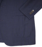 Oscar Jacobson - Navy Wool Hopsack Sports Jacket 52