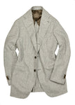 Suitsupply - Light Grey Houndstooth Wool Sports Jacket 48 (Long)