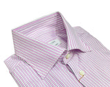Vanacore For Lund & Lund - White/Pink Striped Poplin Cotton Shirt 41