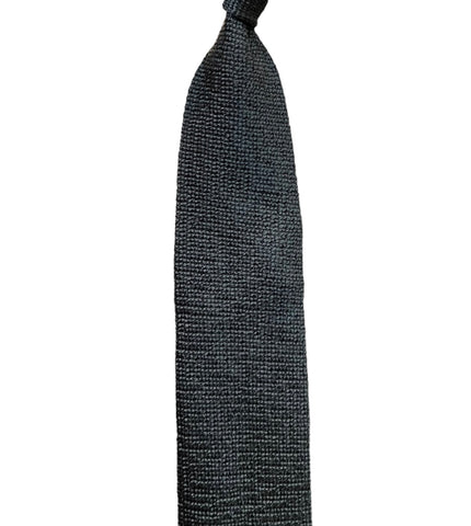Mr. Johnson's Wardrobe - Dark Grey 7-Folded Silk Tie