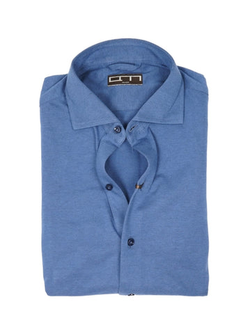 AM Milano - Blue Cotton Shirt M