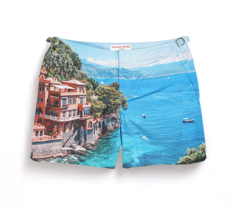 Orlebar Brown - Blue Printed Swim Shorts 34
