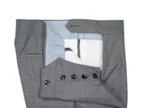 Suitsupply - Grey High Rise Double Pleated Wool Trousers 48