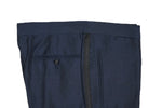 Suitsupply - Blue Wool/Linen Tuxedo Trousers 52
