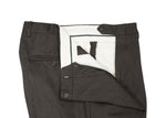 Dark Brown High-Rise Pleated Wool Trousers 50