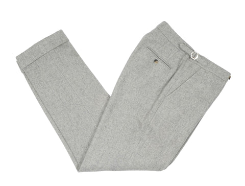 Luxire - Light Grey High Rise Flannel Trouser 48