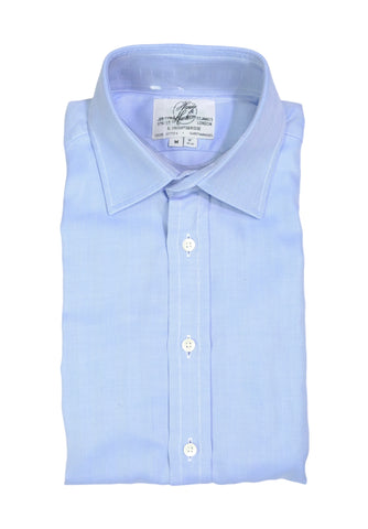 Harvie & Hudson - Light Blue Twill Cotton Shirt 41 Reg