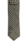 Piombo - 3-Folded Polka Dots on Brown Silk Tie