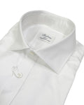 Stenströms - Crisp White Double Cuff Twill Shirt 41