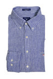 Gant - Blue/White Pinstripe BD. Linen Shirt M