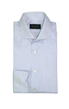 Cavour - Blue/Light Blue/White Striped Cotton Shirt 41