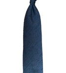 Paolo Albizzati - Navy 3-Folded Shantung Silk Tie