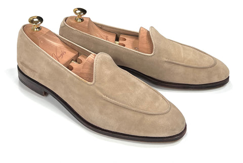 Carmina - Sand Unlined Suede Penny Loafers