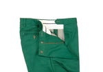 Mabitex - Green Mid-Rise Cotton Trousers 48