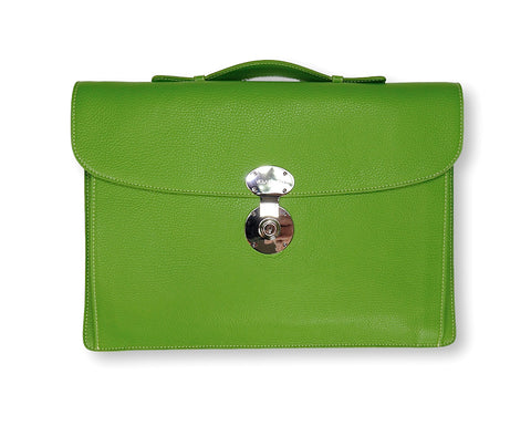 Viola Milano - Green Grained Light Briefcase