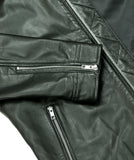 Sand - Matte Black Leather Jacket 50