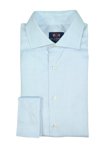 La Chemise - Blue Cotton Spread Shirt 42