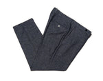 Eidos - Dark Grey/Blue High-Rise Wool/Linen Trousers 52 Short