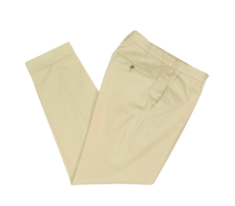 Incotex - Beige Mid-Rise Cotton Trousers 46