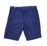 Rota Sports- Pale Navy Linen High-Rise Pleated Shorts M