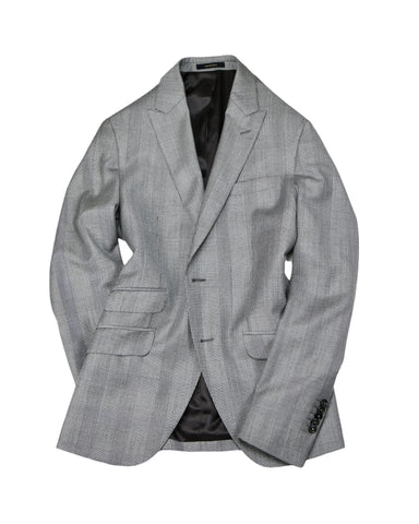 Massimo Dutti - Grey Checked Wool Suit 50
