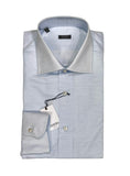 Barba Napoli - Light Blue Cotton/Linen Spread Collar Shirt 41