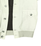 Eidos - Ivory Cotton Pincio Bomber Jacket XS