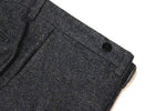 Eidos - Dark Grey/Blue High-Rise Wool/Linen Trousers 52 Short