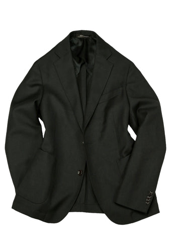 Oscar Jacobson - Black Hopsack Wool Sports Jacket 50