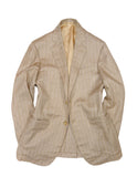 Seize sur Vingt - Beige Pinstripe Piacenza Cashmere/Silk Sports Jacket New York 