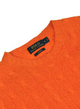 Polo Ralph Lauren - Orange Cable-Knit Cashmere Jumper L