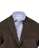 Oscar Jacobson - Washed Dark Brown Cotton Sports Jacket 52