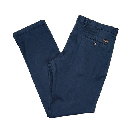 Oscar Jacobson - Matte Navy Mid-Rise Chinos 36/34