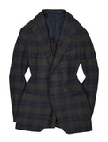 Tagliatore - Brown/Navy Checked Virgin Wool Sports Jacket 50