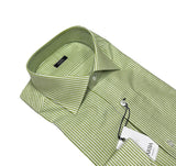 Barba Napoli - Green Striped Linen Shirt 41