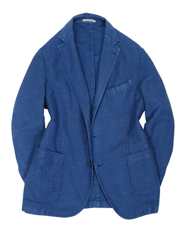 Boglioli - Pale Dark Blue Cotton/Linen Sports Jacket 