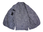 Lardini - Navy/Blue Checked Houndstooth Linen Sports Jacket 48