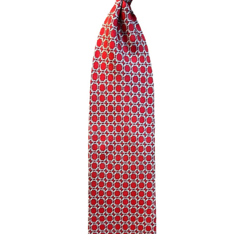 Pierre Cardin - Printed Red Silk Tie